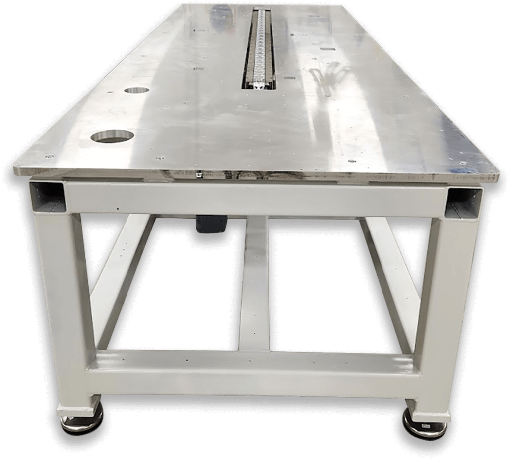 precision conveyor with tooling frame