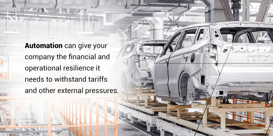 Automation can give your company the financial and operational resilience it needs to withstand tariffs and other external pressures.