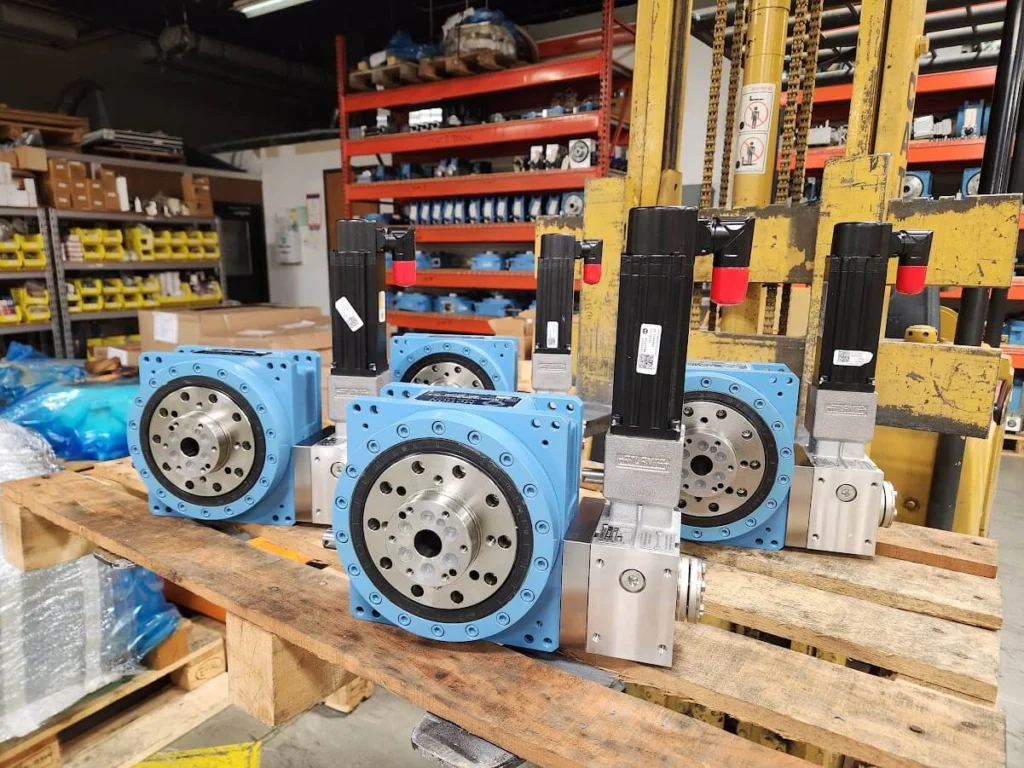 Flexible rotary index table trunnion