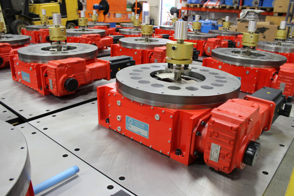 rotary index tables with rotary slip rings